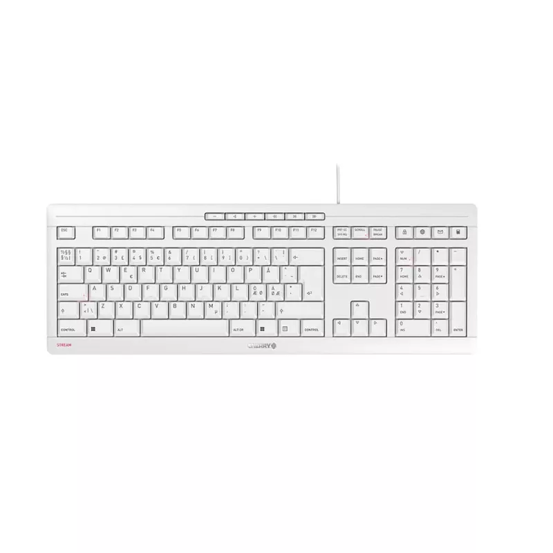 Contour Design STREAM Tastiera Universale USB QWERTY Nordico Grigio