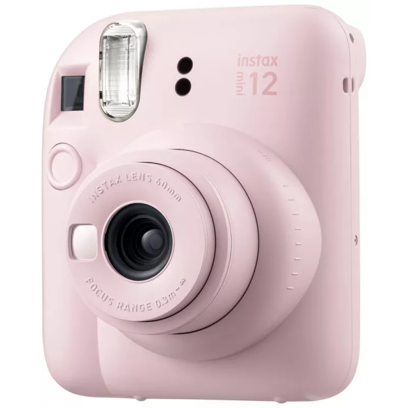 Fotocamera istantanea Fujifilm Instax Mini 12 rosa — immagine 86×54 mm, pellicola 62×46 mm, lunghezza focale 60 mm