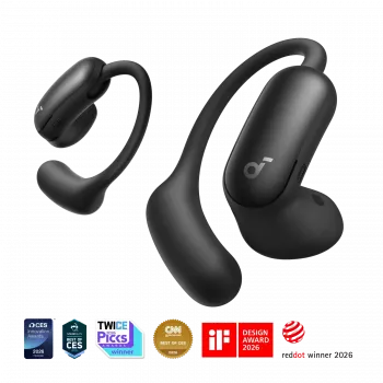 Anker Soundcore AeroFit 2 Pro cuffie True Wireless, nero opaco, ANC, Bluetooth 6.1