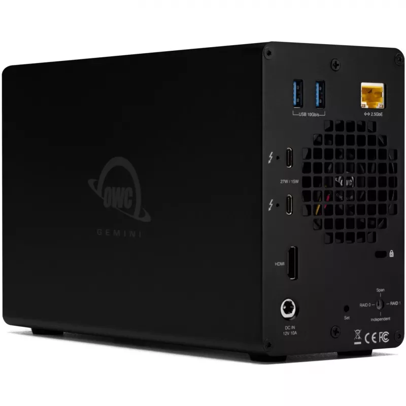 Case di archiviazione e docking RAID hardware OWC Gemini a doppia unità TB3 - Thunderbolt 3 - Thunderbolt