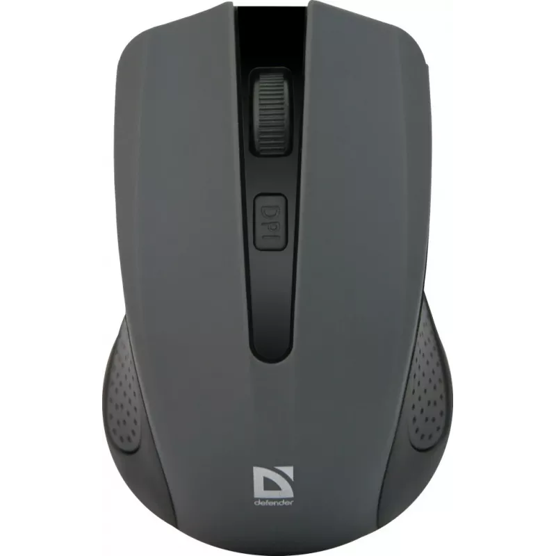 Mouse ottico senza fili DEFENDER MM-935 RF, ambidestro, 1600 DPI, grigio, ricevitore USB, batterie AAA