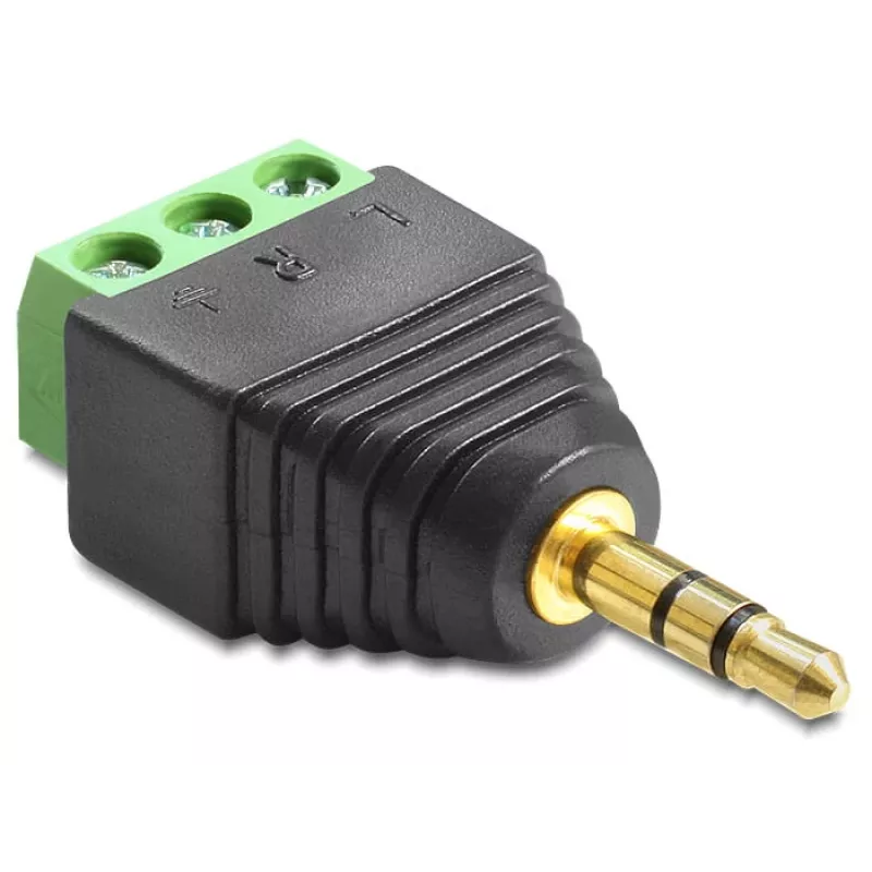 Adattatore DeLOCK 65419 3,5 mm 3p nero verde argento