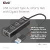 Hub USB CLUB3D USB 3.2 Gen1 Type-A con 3 porte e Gigabit Ethernet