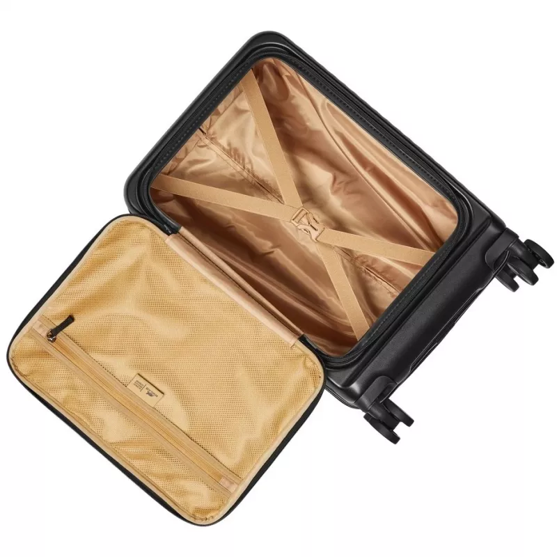 Trolley da cabina Rivacase 8180 Clark ECO – bagaglio a mano, guscio rigido, nero