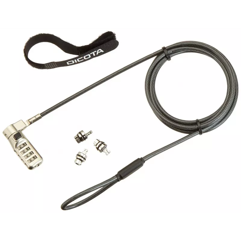 DICOTA D31713 cavo di sicurezza nero 2 m