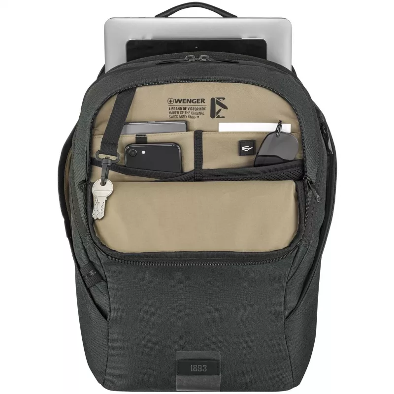 Zaino da tempo libero Wenger SwissGear MX Eco Light grigio plastica riciclata