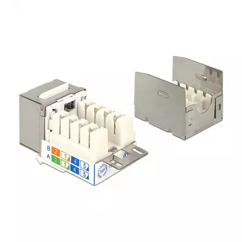 Delock 86404 modulo Keystone RJ45 Secure Cat.6 a LSA, bianco