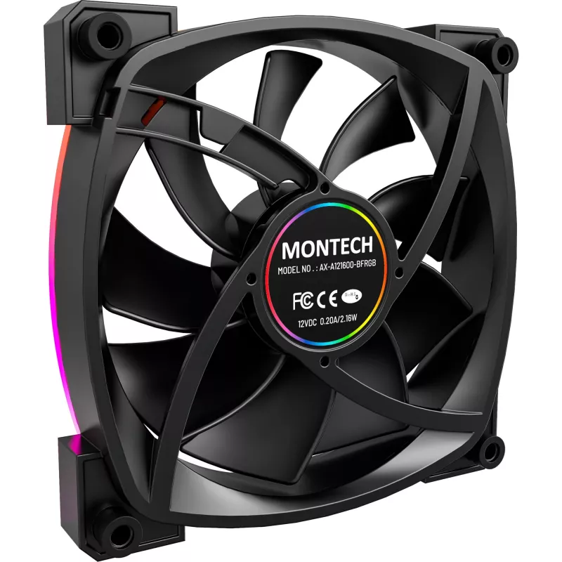 Ventole per case MONTECH AX120 120mm ARGB confezione da 3 - nero