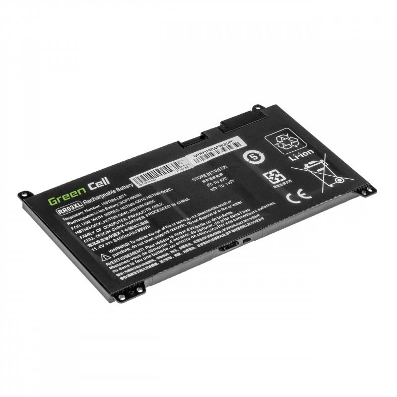 Batteria Green Cell HP183 per HP ProBook 430/440/450/455/470 G4 G5 — 11,4V 3400mAh LiPo