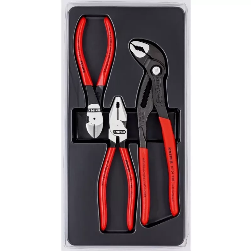 Knipex set di pinze Power-Pack, 3 pezzi, lucidate, plastica