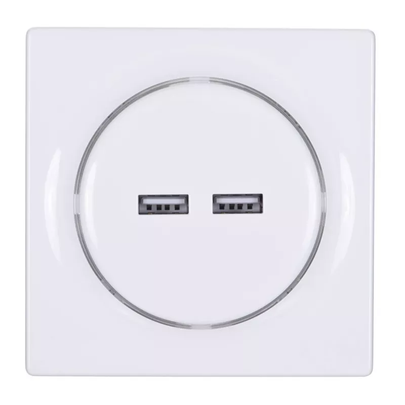 Fibaro Walli N presa 2x USB bianco