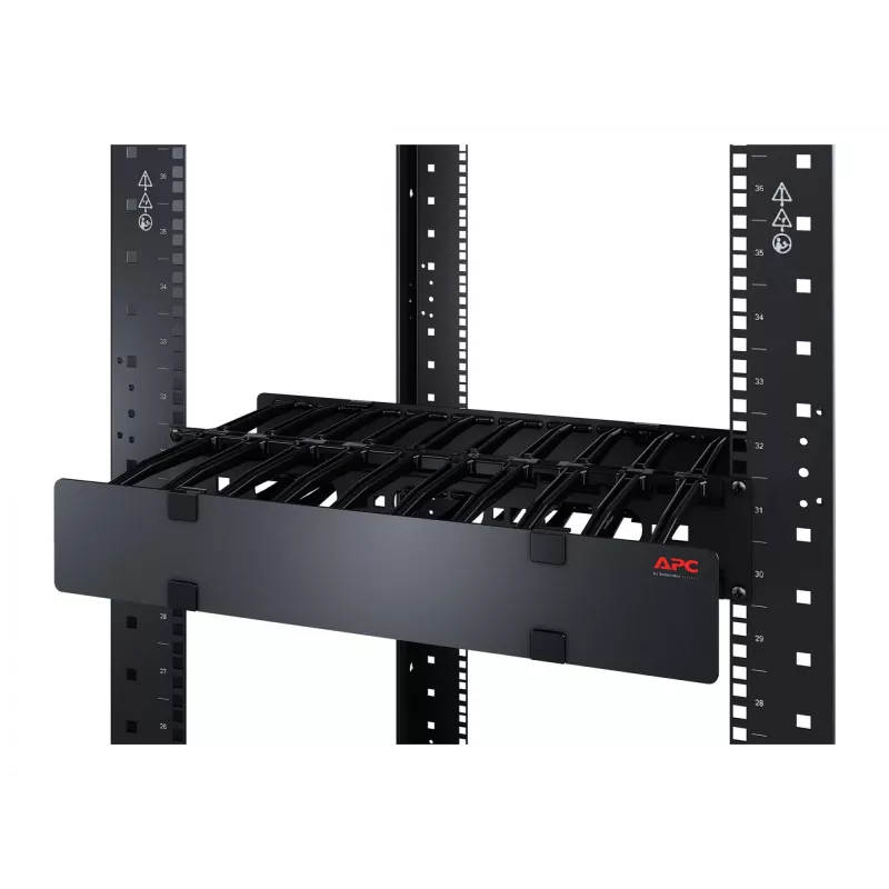 APC AR8612 passacavi orizzontale, monofacciale con coperchio, 1U, profondità 150 mm (6"), nero