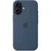 Apple MYY23ZM/A custodia in silicone con MagSafe per iPhone 16, blu denim