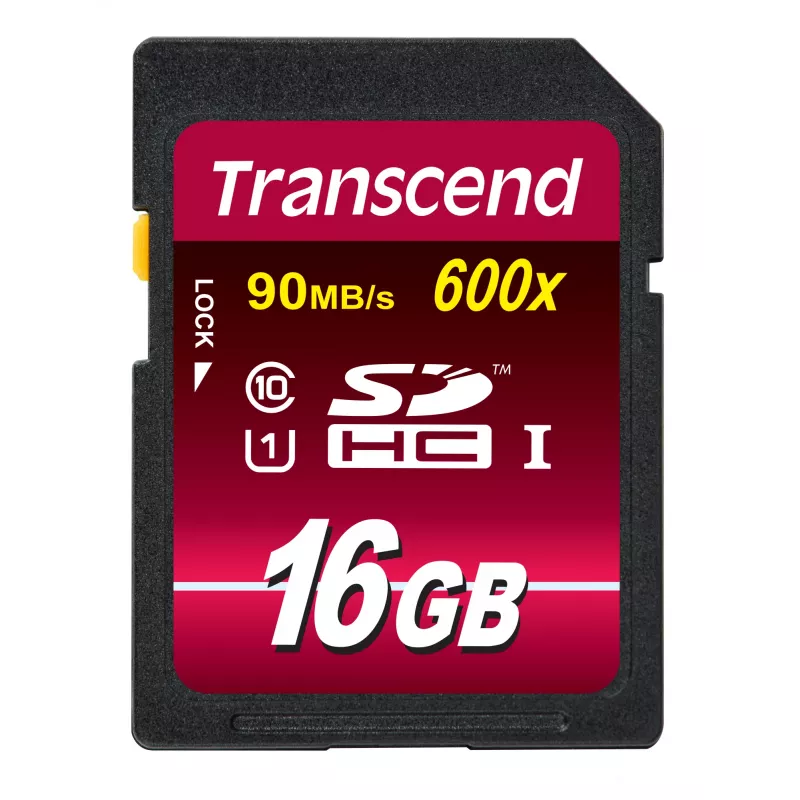 Memoria flash Transcend 16GB SDHC Classe 10 UHS-I 600x TS16GSDHC10U1