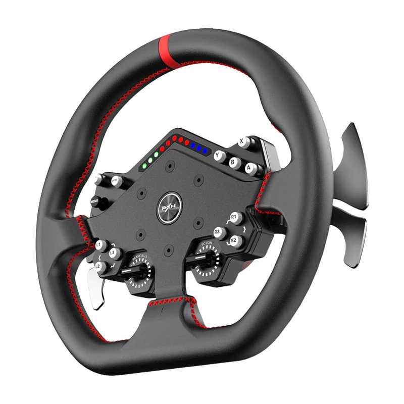 Volante da gaming PXN WDS R2 con sensibilità regolabile e feedback a vibrazione