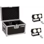 Set luci LED EUROLITE CBB-2 COB WW 2x con case – 2 fari COB bianco caldo, custodia da trasporto
