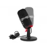 Microfono da studio BLOW con supporto LED — USB 2.0 cablato, 20–16000 Hz, sensibilità -50 dB, 237 g