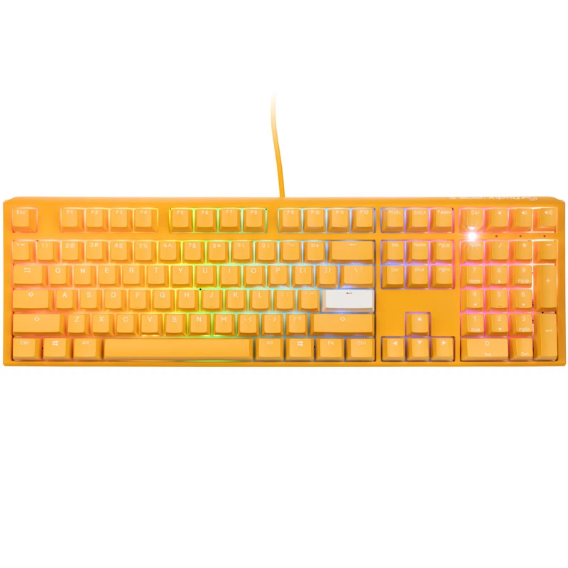 Tastiera gaming Ducky One 3 gialla, RGB-LED - MX-Blau (US)