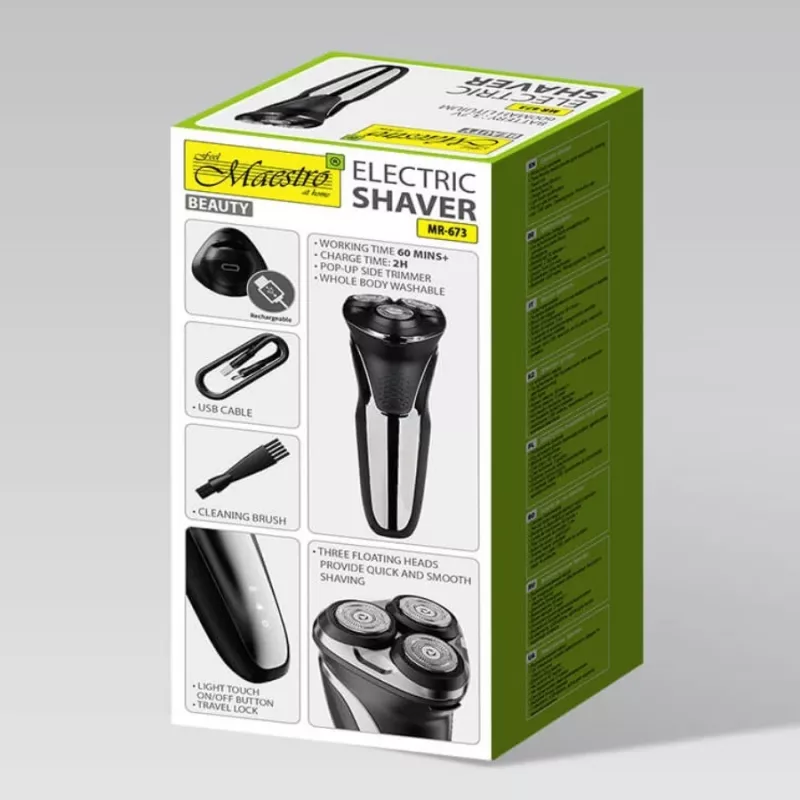 Rasoio elettrico USB MAESTRO MR-673