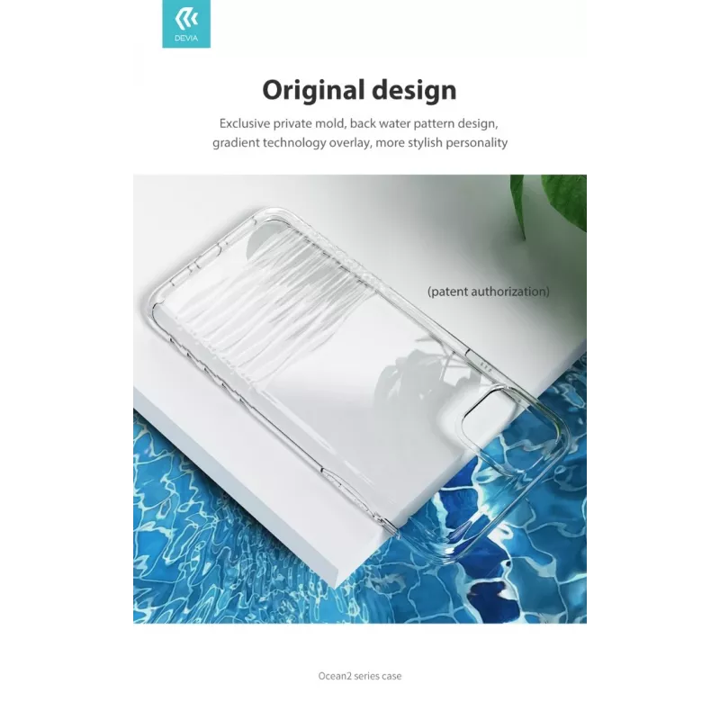 Custodia per smartphone Devia Ocean2 Serie per iPhone 11 Pro Max, trasparente, cover protettiva trasparente