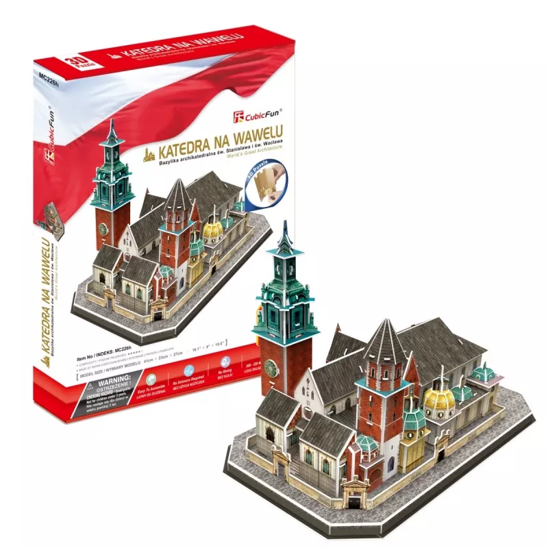 Puzzle 3D cubicfun Cattedrale di Wawel – 101 pezzi, kit di montaggio