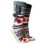 Glovii GOBM pantofole stivaletto donna grigio, rosso, bianco