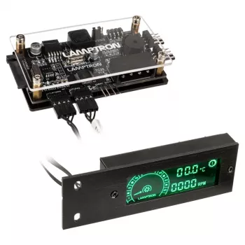 Lamptron TC20 controller PCI per ventole e LED RGB, nero – hub ventole/LED montato su slot PCI