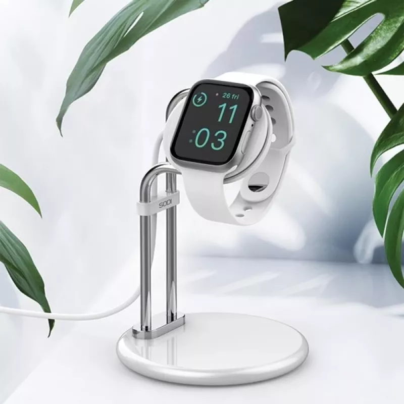 Supporto di ricarica per Apple Watch SAW-300 a induzione argento