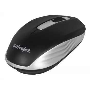 Mouse wireless ActiveJet AMY-313, ricevitore RF nano, ottico 1200 DPI, ambidestro, 3 tasti, batteria AA