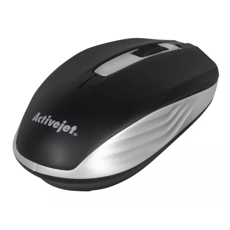 Mouse wireless ActiveJet AMY-313, ricevitore RF nano, ottico 1200 DPI, ambidestro, 3 tasti, batteria AA