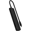 Adattatore multiporta slim 7-in-1 USB-C Satechi Ethernet (USB-C PD, 2x USB-A, HDMI 4K, Ethernet, lettore schede micro/SD) (nero)