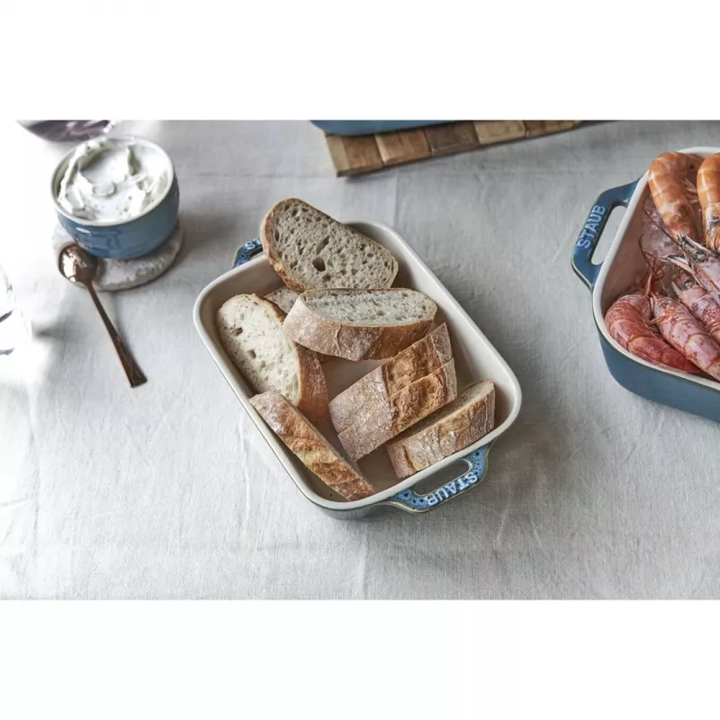 Staub 40508-172-0 set da forno in ceramica rettangolare, 3 pezzi, Antique Turquoise