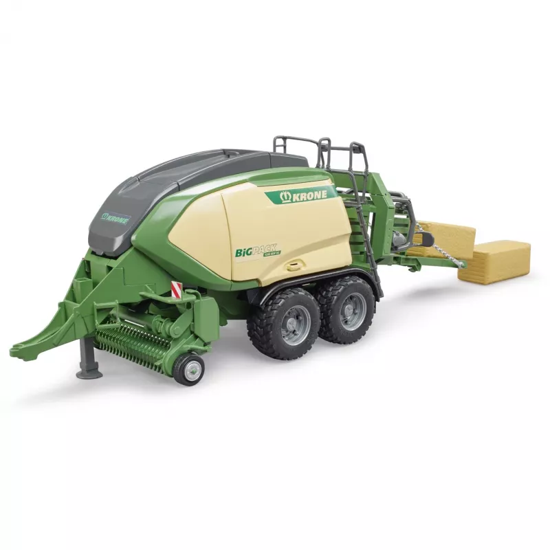 Bruder 02033 Krone Big Pack 1290HDP VC modellino di veicolo, 1:16, con 2 balle quadre, verde