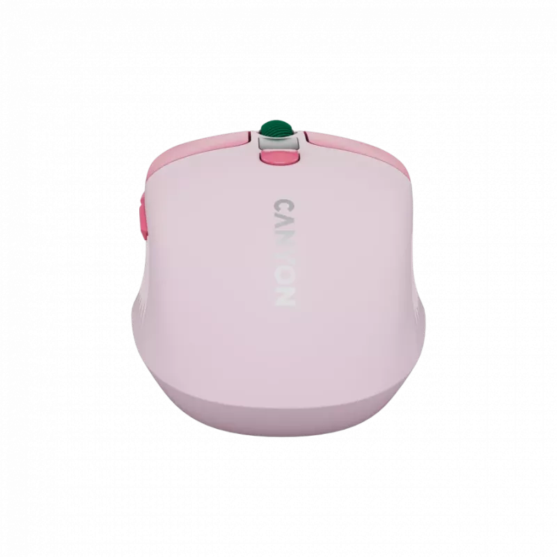 Canyon MW-26 - mouse ottico wireless 2in1 Bluetooth / 2,4 GHz - silenzioso - rosa