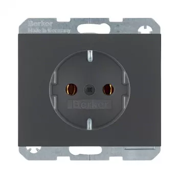 Presa Type F berker 47157006, 16 A, 250 V, antracite, custodia in termoplastica