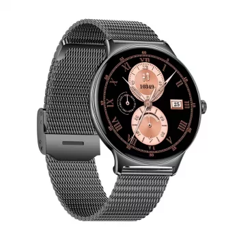 Smartwatch Colmi V89 acciaio nero con cardiofrequenzimetro, impermeabile