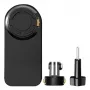 Supporto per zaino Puluz PU1055B per action cam — compatibile con Osmo Action 5, Pro Insta360, Ace Pro 2 — nero