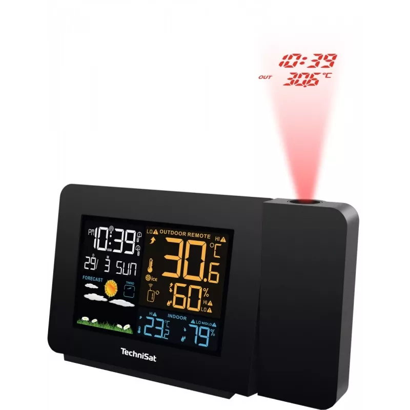 Stazione meteo TECHNISAT Imeteo P1 wireless con sensori di temperatura e umidità per interni ed esterni