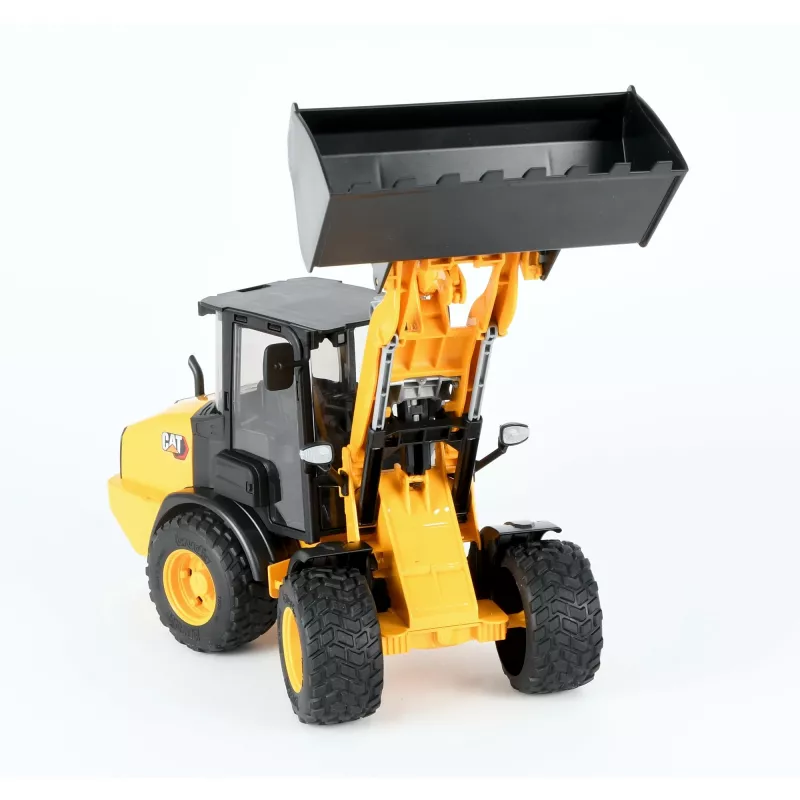 Bruder 02485 CAT pala gommata articolata compatta, modellino di veicolo giocattolo, in plastica