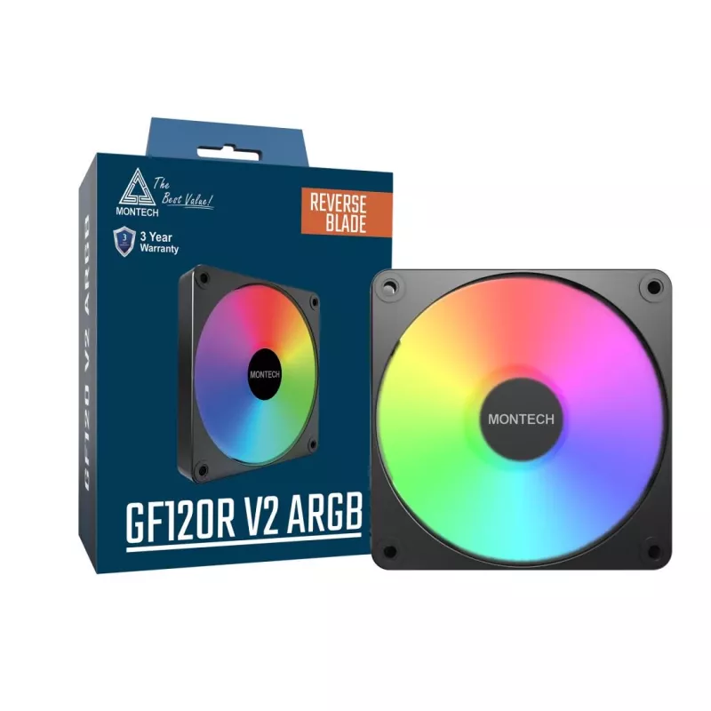 Montech GF120R V2 ARGB modulo ventola per case PC 12 cm nero 1 pz.