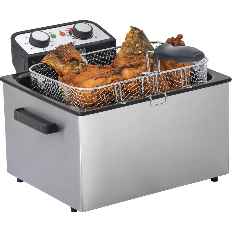 Friggitrice Steba DF 300 Double 5 L 3000 W nero acciaio inox