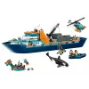 Giocattolo da costruzione LEGO City nave da spedizione artica 60368 — 815 pezzi, 7+ anni, include 4 minifigure