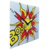 NeXtime orologio 8173 Boom, 43x43 cm, orologio da parete, rosso/giallo/bianco