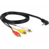Adattatore per cavo video DeLOCK 84504 1,5 m 3,5 mm 3 x RCA nero