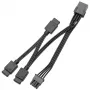 EK Water Blocks EK-Loop OmniLink D-RGB cavo splitter di segnale a 3 vie, 10 cm, nero