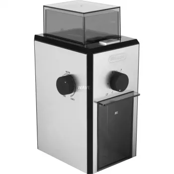 Macinacaffè De’Longhi KG89 — capacità 120 g di chicchi, 110 W, 12 tazze, corpo in acciaio inox e plastica