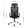 Sedia da ufficio girevole mark adler Manager 3.3 nero — design ergonomico, base girevole