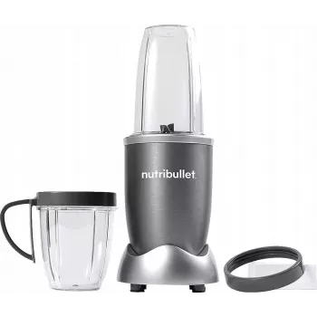 Frullatore NUTRIBULLET NB606B 600W, caraffa Tritan 0,7L, 6 lame, 1 velocità, bicchiere 500ml, grigio