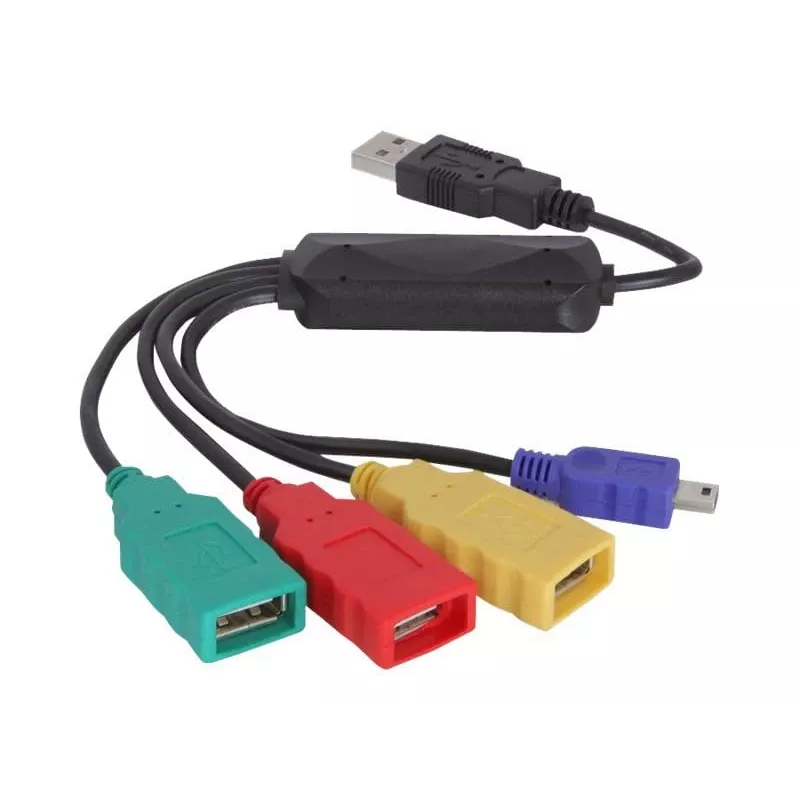 Hub USB 2.0 esterno 4 porte DeLock - Hub - 4 x USB2.0 - desktop (61724)