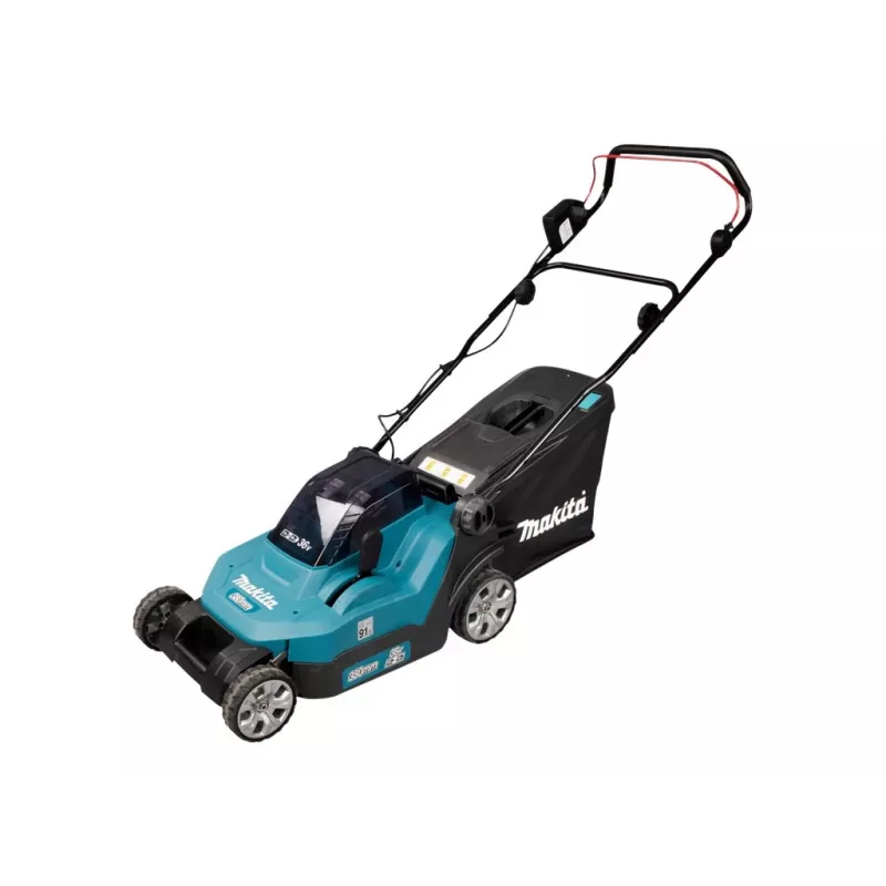 Makita DLM382PM2 - rasaerba - a batteria - 18 V - 4 Ah - 2 batterie - 3700 1/min - 38 cm - 16,9 kg